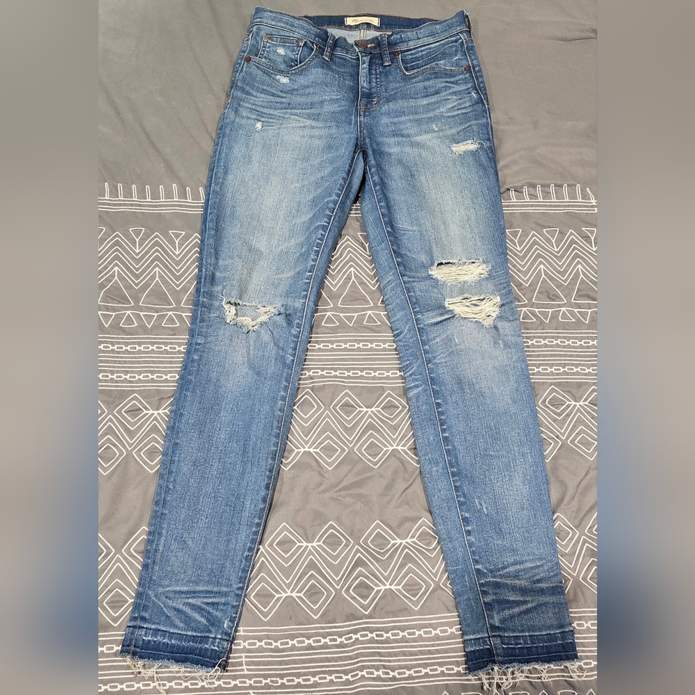 Madewell 9" High Rise Distressed Skinny Size 27 - Picture 9 of 9